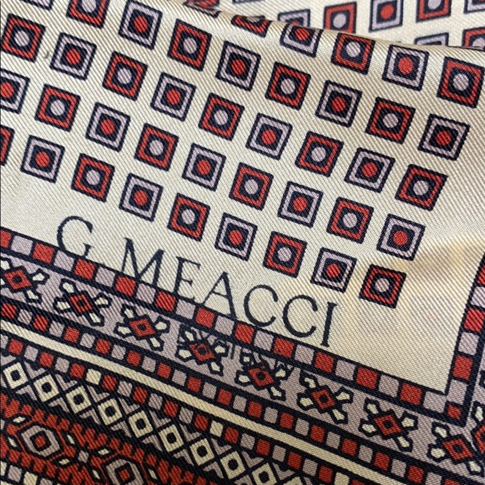 Vintage G Meacci  100% Silk Scarf